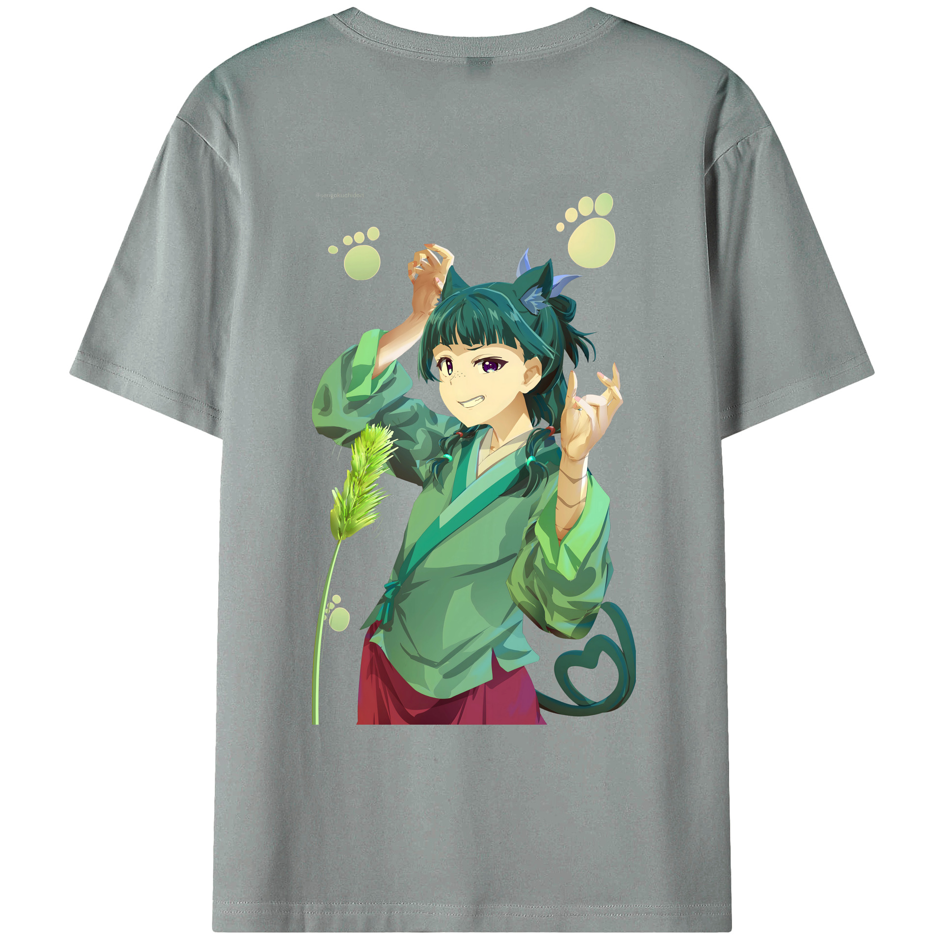 （画像用） 薬屋のひとりごと The Apothecary Diaries 綿100％ メンズ半袖Tシャツ（バックプリント） 通気性